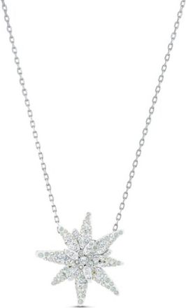 Swarovski Edelweiss Pendant Rhodium Plated Necklace