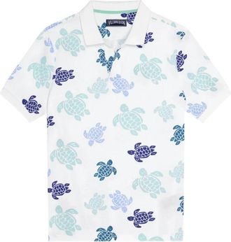 Vilebrequin Ronde des Tortues Polo - Heren - Polos - Wit - 3XL - Katoen - Tops