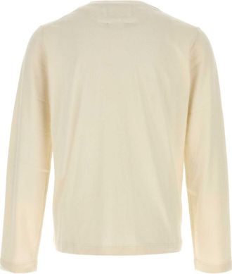 Extreme Cashmere Mens Ivory Cotton Blend N&acirc;&deg;500 Sweater Bone Exterior: Cashmere Maglieria