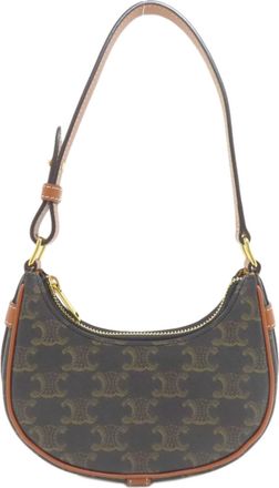 Celine Black Brown Pvc Pouch (Pre-Owned)