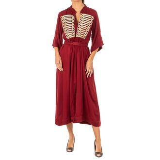 La Martina Damesjurk met wijde 3/4-mouwen met mandarijnkraag LWDG30