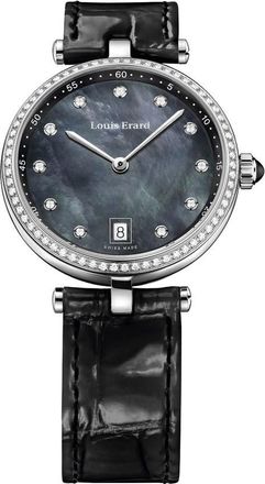 Louis Erard Romance Quartz Diamond Black Dial Ladies Watch 11810SE19.BDCB7