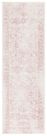 Safavieh Alfombra vintage de polipropileno blanco/rosa, 76 x 183 cm