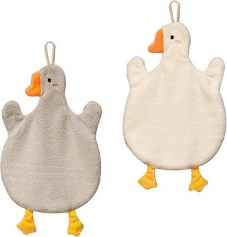 OEM 2 Toallas De Mano Infantiles, Lindos Animales, Toallas Absorbentes De Microfibra, Toallitas Faciales De Secado R&aacute;pido Con Presillas Para Colgar