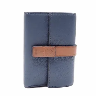 Loewe Navy Leather Wallet (Tri-Fold) (Pre-Owned)