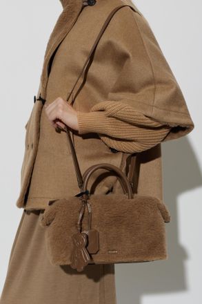 Max Mara Fur Logo Bag, Womens, Brown