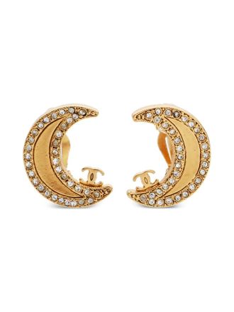 Chanel 2001 Moon CC Mark earrings - women - Gold Plated - One Size