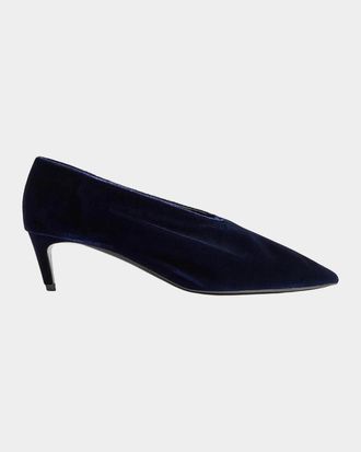 Khaite Miriam 50MM Velvet Pumps