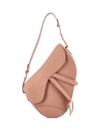 Dior Ultra Matte Saddle Handbag Leather Medium shoulder bag - women - Calf Leather - One Size - Neutrals