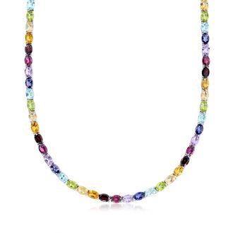 Ross-Simons 35.95- Multi-Gemstone Tennis Necklace in Sterling Silver