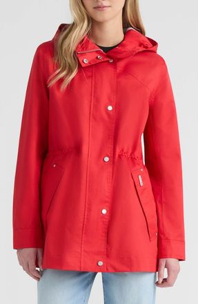 Hunter Adela Hooded Waterproof Jacket in Hunter Red at Nordstrom, Size X-Large