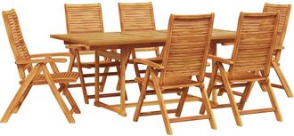 vidaXL Conjunto De Comedor De Jard&iacute;n 7 Uds. Marr&oacute;n Vidaxl