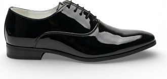 Infinity Leather Formele zwarte lakleren Oxford brogue schoenen voor heren
