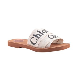 Chlo&eacute; Woody Flat Mule - female - Chlo&eacute; - Sliders - White - 6 UK - Shoes