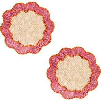 Coro Cora Breezy Placemat - Set of 2 in Orange/pink at Nordstrom