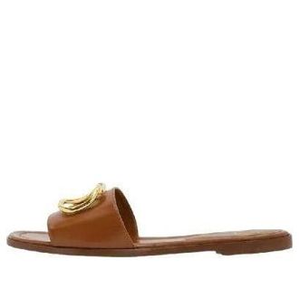 Valentino (WMNS) Valentino V Logo Signature Slippers Brown 2S0BD5DSHHG5