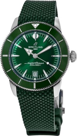 Breitling Superocean Heritage B31 Automatic 42 Green Dial Rubber Strap Mens Watch AB3111361L1S1