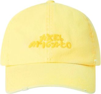 Axel Arigato Floral Washed Cap - unisex - Petten - Geel - ONE Size - Katoen - Accessoires