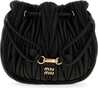 Miu Miu Black Nappa Leather Pouch