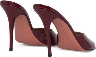 Amina Muaddi Womens Sandals Elodie 105 Burgundy Calfskin; Sole: Goatskin