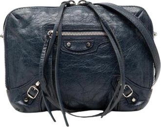 Balenciaga Pre-owned Cross Body Bags, female, Blue, Size: ONE SIZE Pre-owned Vintage Shoulder Bag