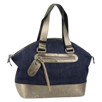 Chlo&eacute; Pre-owned Tote Bag - Dames - Pre-owned - Blauw - Maat: ONE Size Leer