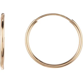 Candela Jewelry 14K Yellow Gold 13.5mm Hoop Earrings at Nordstrom Rack