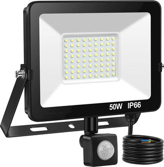 OEM Projecteur Led Ext&eacute;rieur - 50 W - 4500 Lm - D&eacute;tecteur Mouvement - Ip66 - 6500 K - Jardin Garage Terrasse - 1 Pi&egrave;ce