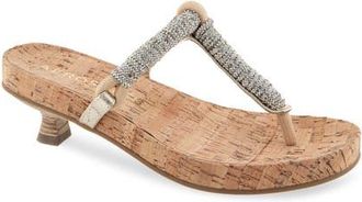 Aerosoles Crystal Rope Sandal in Crystal/Champagne Rope/Cork at Nordstrom, Size 6.5