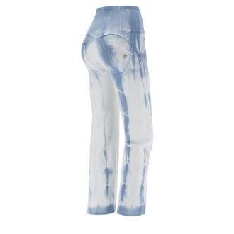 Freddy Pantaloni push up WR.UP cropped vita alta gabardine tie dye