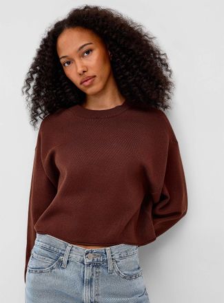 Twik Womens Oversized rolled-hem sweater