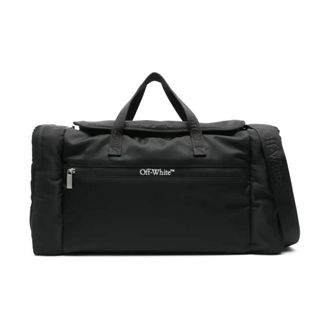 Off-white Weekend Bags, male, Black, Size: ONE SIZE Weekender Logo Duffle Bag Black