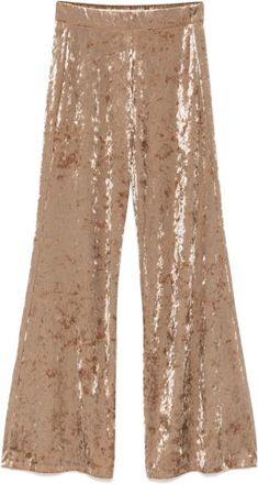 Forte_Forte Beige Shimmering Trousers