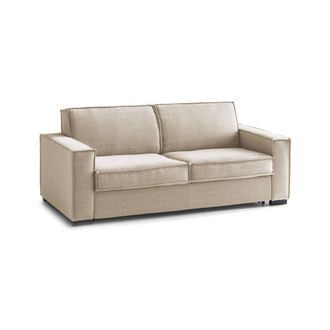 Dmora Talamo Italia - Sofa Cama Addolorata, Sof&aacute; De 3 Plazas, 100% Made In Italy, Sof&aacute; De Sal&oacute;n Con Apertura Giratoria, En Tela Acolchada, Con Reposabrazos 