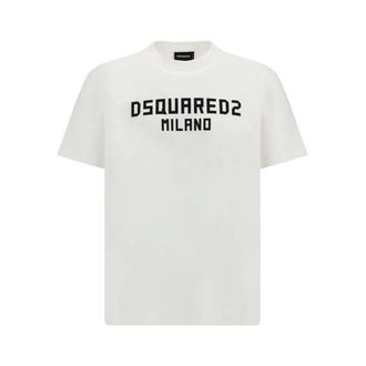 Dsquared2 T-Shirts, male, White, Size: XL Classic Cotton Crewneck T-Shirt