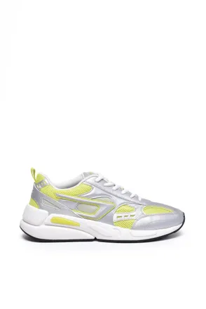Diesel Grey/Yellow Other Fibers Rubber Mens Sneakers