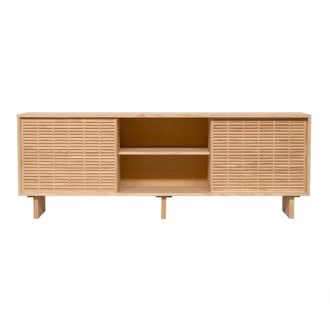 Naan Furniture Aparador de 2 puertas en madera maciza natural 180 cm sin barnizar
