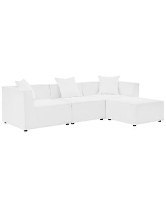 ModWay Saybrook Outdoor Patio Upholstered 4-Piece Sectional Sofa
