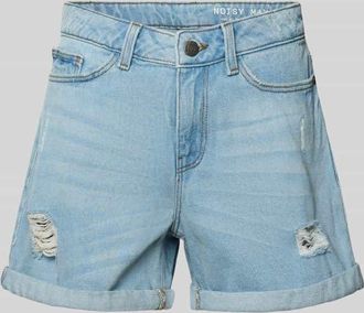 Noisy May Jeansshorts im Destroyed-Look Modell SMILEY in Hellblau, Gr&ouml;&szlig;e XL