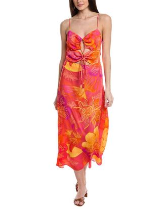 Farm Rio Summer Garden Ombre Midi Dress