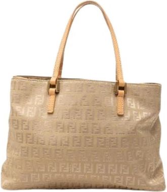 Fendi Pre-owned Canvas Tote - Dames - Vintage Shopper - Beige - ONE Size - Vintage
