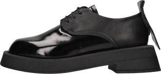 Pixy Pixy - Platte veterschoen - Dames - Schoenen - Zwart - Maat: 36 EU Zijde