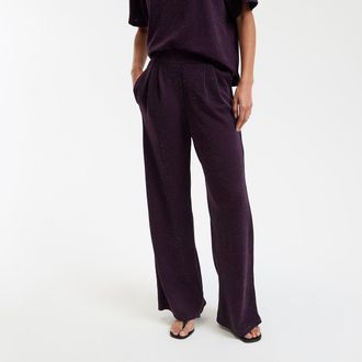 La Redoute Collections Glinsterende broek met wijde pijpen en hoge taille