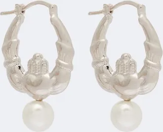 Simone Rocha Faux pearl hoop earrings