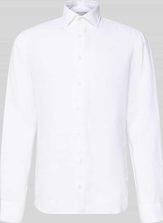 Seidensticker Regular Fit Business-Hemd aus Leinen mit Kentkragen in Weiss, Gr&ouml;&szlig;e 39