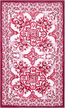 Dolce & Gabbana Home, unisex, Roze, ONE Size, Katoen, Majolica Strandlaken