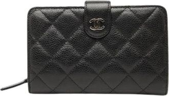 Chanel Pre-owned Wallets, female, Black, Size: ONE SIZE Pre-owned Leather Wallet