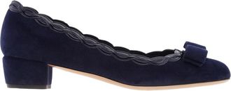 Ferragamo Vara Bow Suede Pumps, Size 7 C