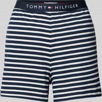 Tommy Hilfiger Regular Fit Pyjama-Hose aus reiner Baumwolle in Dunkelblau, Gr&ouml;&szlig;e XS