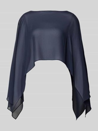 Christian Berg Cocktail Relaxed Fit Stola in semitransparentem Design in Marine Melange, Gr&ouml;&szlig;e S